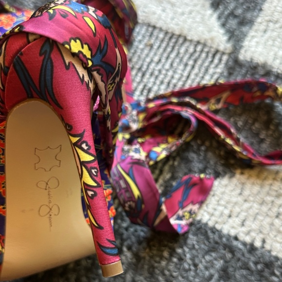 Jessica Simpson Jestella Knotted Scarf Tie Pumps - Picture 9 of 12
